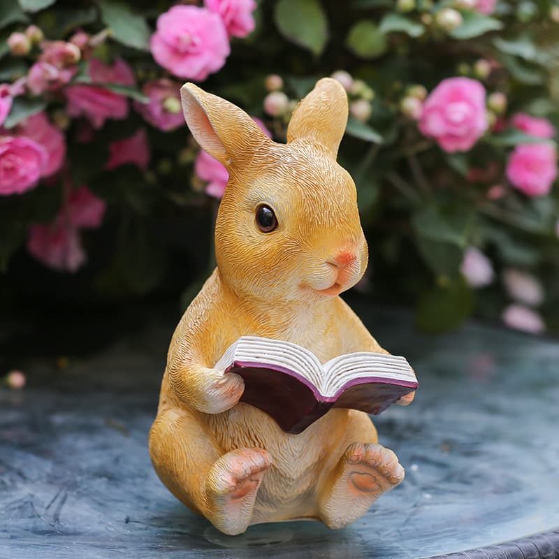 ガーデニング 読書する森の動物たち オーナメント