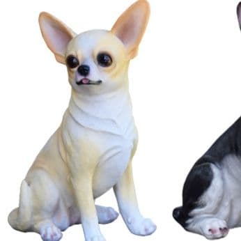 ガーデニング お出迎え犬の置物