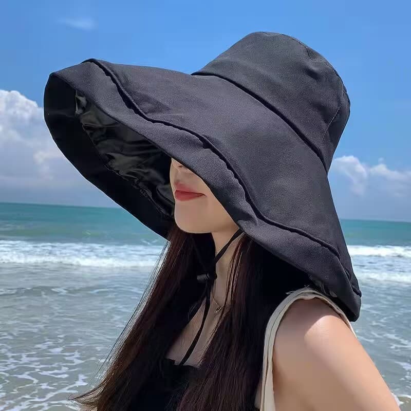 ガーデニング 紫外線対策つば広日除け帽子