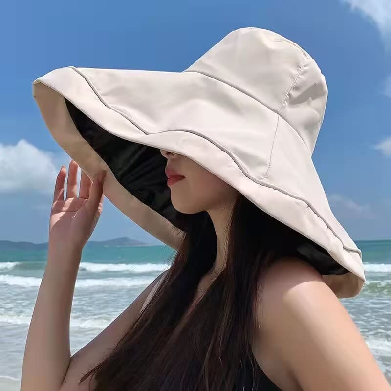 ガーデニング 紫外線対策つば広日除け帽子