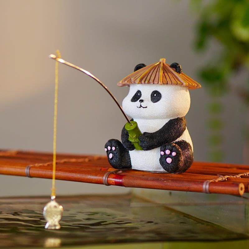 ガーデニング 釣りパンダ 和風オーナメント